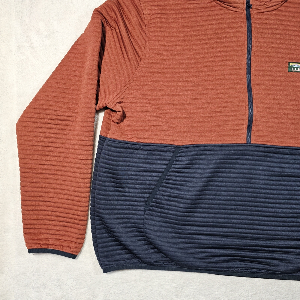 L.L. Bean Men's Hooded 1/4 Zip Pullover - Size XXL. - Picture 3 of 8